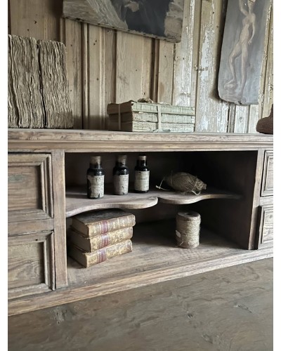 Meuble ancien d'atelier à tiroirs en bois, étagère a poser ou suspendre