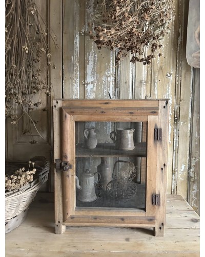 Ancien petit meuble garde manger en bois
