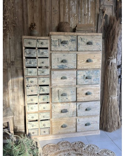 Meuble de métier à multiples tiroirs ancien