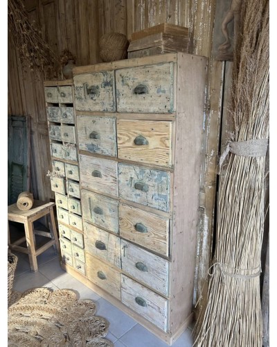 Meuble de métier à multiples tiroirs ancien