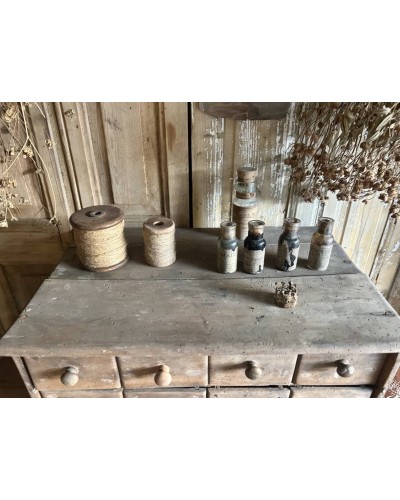 Ancien petit meuble de métier, 8 tiroirs & niches ouvertes