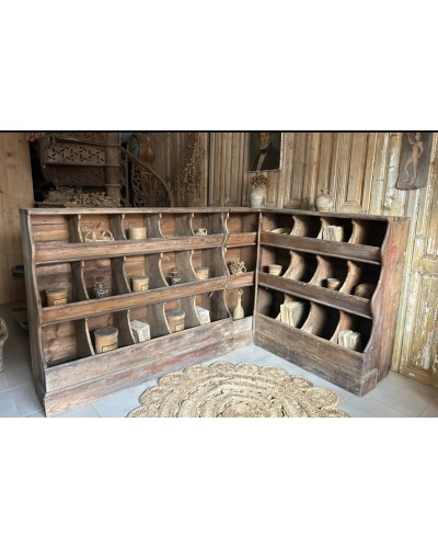 Exceptionnel Ancien meuble grainetier d'angle