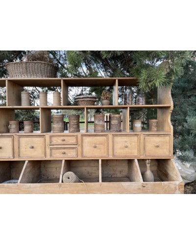 Exceptionnel meuble grainetier, meuble de commerce