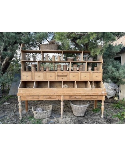 Exceptionnel meuble grainetier, meuble de commerce