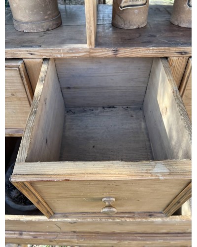 Exceptionnel meuble grainetier, meuble de commerce