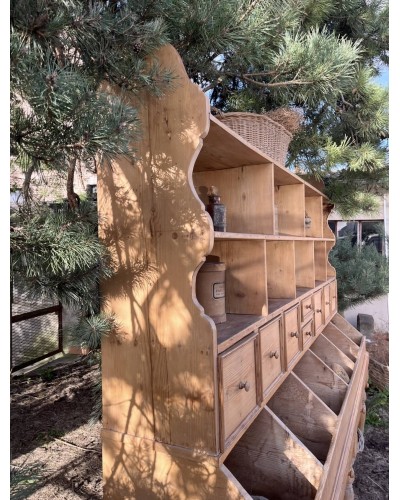 Exceptionnel meuble grainetier, meuble de commerce