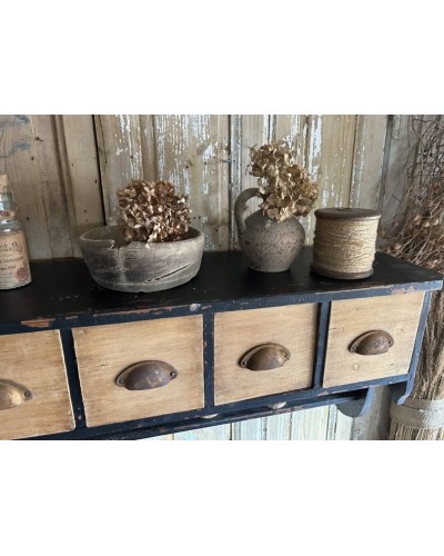 Ancienne archelle murale à 6 tiroirs