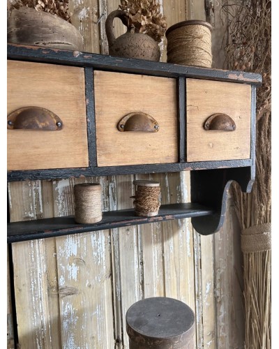 Ancienne archelle murale à 6 tiroirs