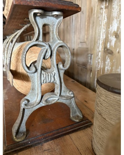 Double grand dévidoir à papier d'emballage ancien