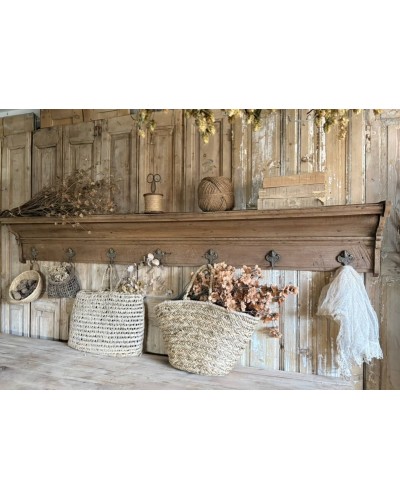 Grande étagère patères ancienne  en chêne