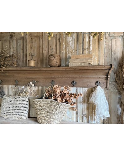 Grande étagère patères ancienne  en chêne