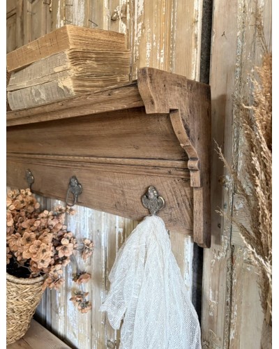 Grande étagère patères ancienne  en chêne