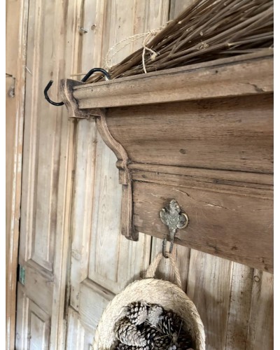 Grande étagère patères ancienne  en chêne