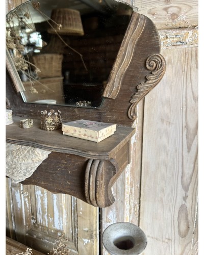 Petite coiffeuse murale ancienne