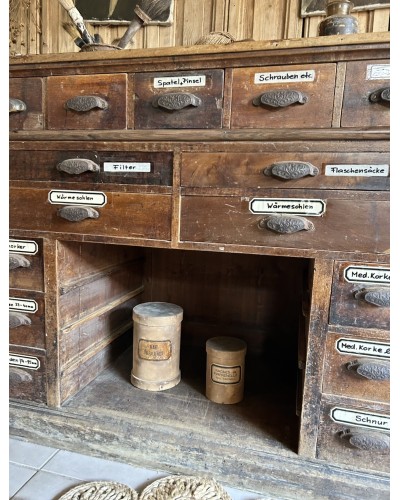 Exceptionnel ancien meuble de métier authentique