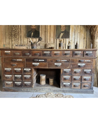 Exceptionnel ancien meuble de métier authentique