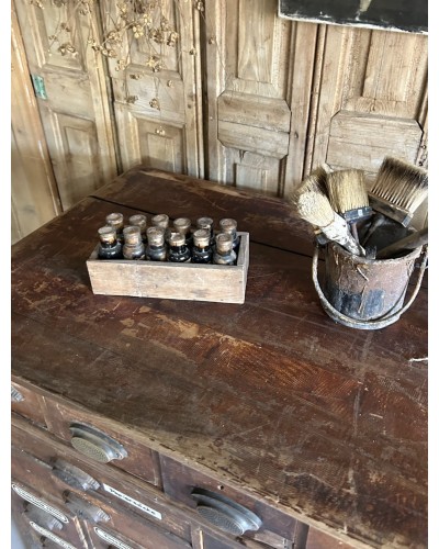 Exceptionnel ancien meuble de métier authentique