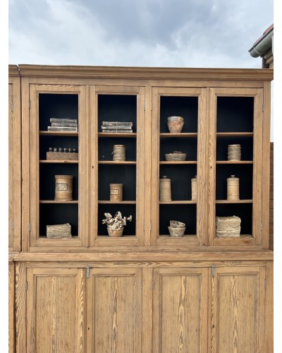 Monumental ancien meuble vitrine d’école