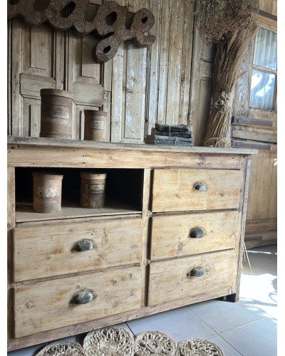 Ancien meuble de métier, comptoir