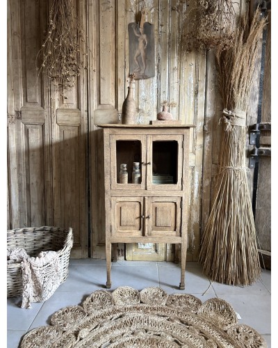 Délicate Petite armoire vitrée ancienne