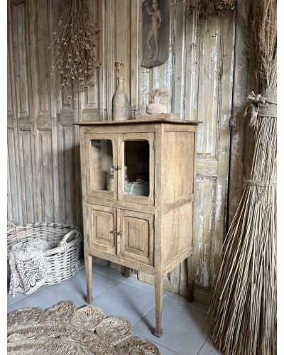 Délicate Petite armoire vitrée ancienne