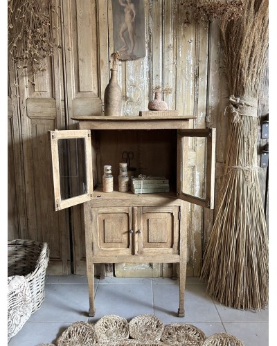 Délicate Petite armoire vitrée ancienne