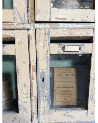 Ancien bloc de 15 boîtes aux lettres vitrées