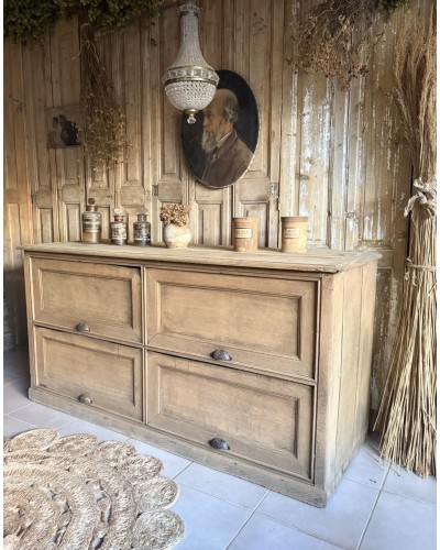 Ancien meuble à clapets en chêne