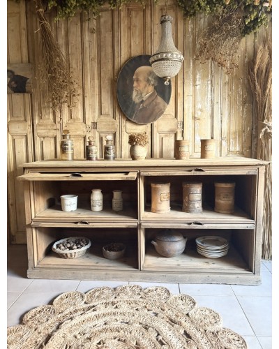 Ancien meuble à clapets en chêne