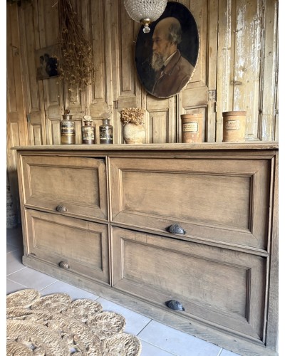Ancien meuble à clapets en chêne