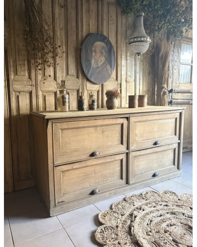 Ancien meuble à clapets en chêne