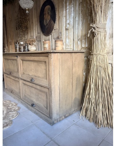 Ancien meuble à clapets en chêne