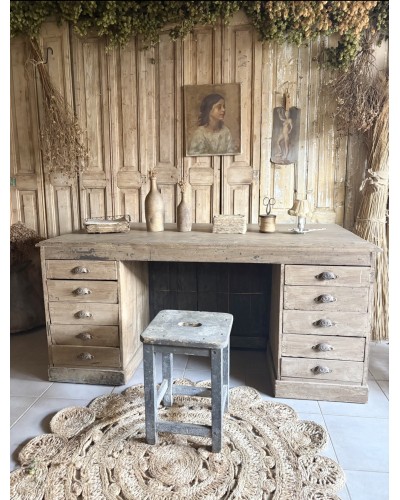 Magnifique ancien bureau double face