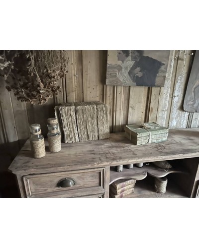 Meuble ancien d'atelier à tiroirs en bois, étagère a poser ou suspendre