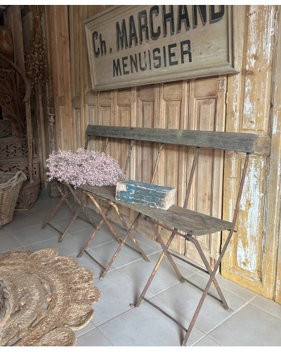 Ancien banc pliable