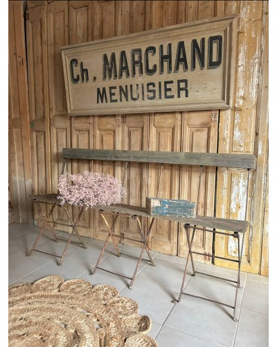 Ancien banc pliable