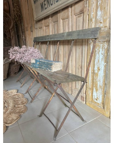 Ancien banc pliable