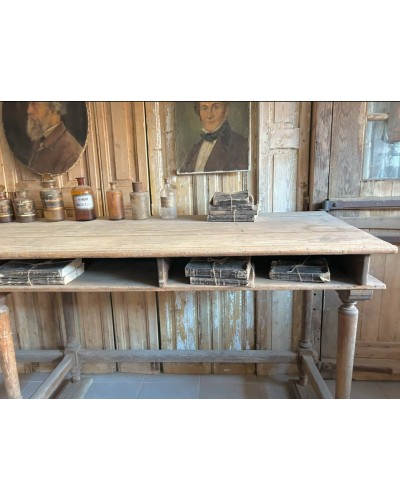 Ancienne table de drapier, console, table de travail