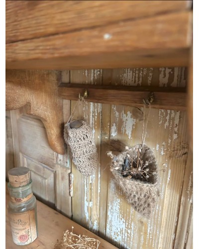 Ancienne barbière , petit armoire vintage avec miroir
